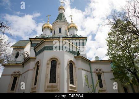 La Chiesa Russa, conosciuta come la chiesa di San Nicholas il Miracle-Maker è una chiesa ortodossa russa nel centro di Sofia, Bulgaria . Foto Stock