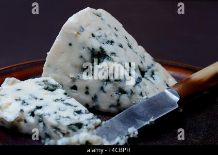 Il Roquefort, Blauschimmelkaese Foto Stock