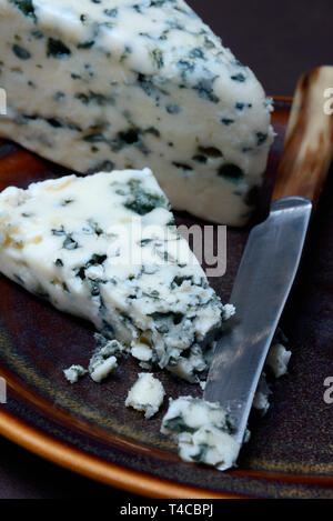 Il Roquefort, Blauschimmelkaese Foto Stock