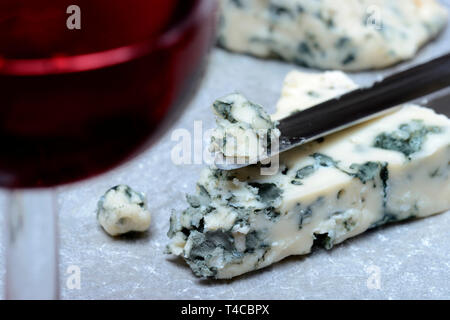 Il Roquefort, Blauschimmelkaese Foto Stock