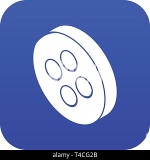 Abiti classici icona del pulsante vettore blu Illustrazione Vettoriale