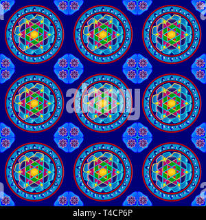 L'ornamento tradizionale degli abitanti dell est e del mondo arabo in cui i ricchi colori attirano buona fortuna e ricchezza. Foto Stock