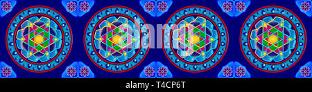 L'ornamento tradizionale degli abitanti dell est e del mondo arabo in cui i ricchi colori attirano buona fortuna e ricchezza. Foto Stock