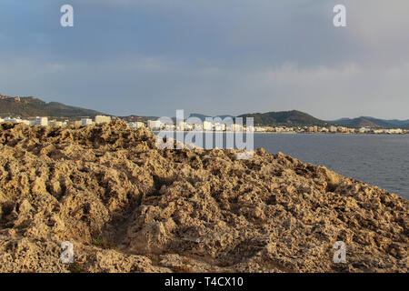 Mare Mediterraneo, spagna maiorca isola, mare di Cala Millor resort, isole Baleari. Foto Stock