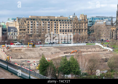 Sviluppo National Galleries Scotland, Princes Street Gardens Foto Stock