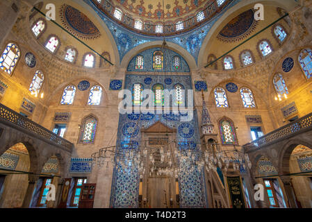 ISTANBUL, TURCHIA. Interno della moschea di Sokullu Mehmet Pasha costruita da Mimar Sinan nel 1578. Nel centro storico. Foto Stock