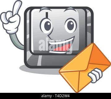 Con il tasto Busta I nella forma dei caratteri Illustrazione Vettoriale