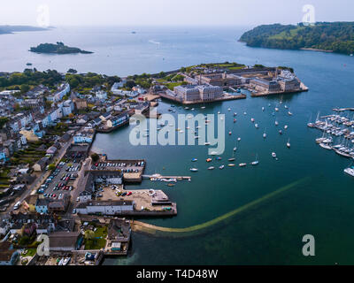 Ariel Vista Dei Cantieri Royal William A Plymouth, Devon, Inghilterra. Foto Stock