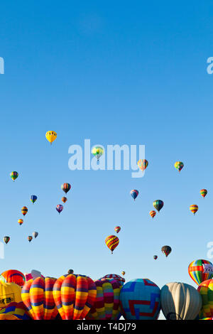 Hot Air Balloon Fiesta, ottobre 2010. Albuquerque, Nuovo Messico, Stati Uniti d'America. Foto Stock