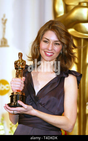 LOS ANGELES, CA. Febbraio 29, 2004: Sofia Coppola a 76th annuale di Academy Awards di Hollywood. Foto Stock