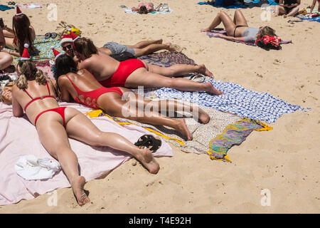 Il giorno di Natale, Coogee, Sydney, NSW, Australia Foto Stock