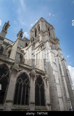 Parigi Storica opinioni con la cattedrale di Notre Dame de Paris e alcuni altri religiosi e architetture tipiche Foto Stock