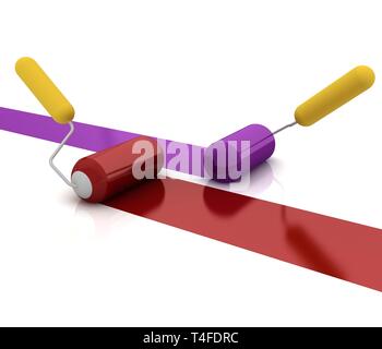 3d rulli spazzole Foto Stock