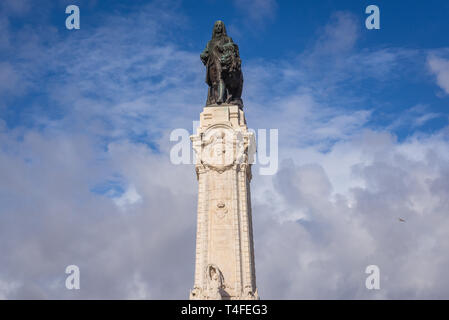 Statua di Sebastiao Jose de Carvalho e Melo, primo marchese di Pombal al Marchese di Pombal di Lisbona, Portogallo Foto Stock