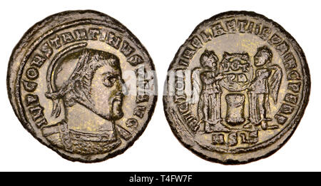 Il bronzo moneta romana: Costantino I (le "grandi" - ANNUNCIO 306-337) Foto Stock