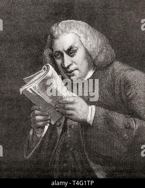 Samuel Johnson, 1709 - 1784, aka il dottor Johnson. Scrittore inglese, poeta, drammaturgo saggista, moralista, critico letterario, biografo, editor e lessicografo. Da Londra Foto, pubblicato 1890 Foto Stock
