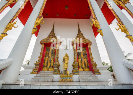 Tempio thailandese, Wat Bang Pla - Samut Sakhon, Thailandia Foto Stock