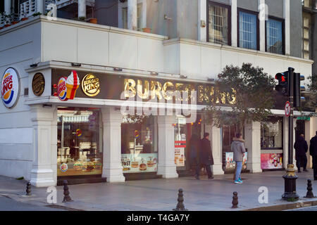 Sultanahmet, Istanbul / TURCHIA - Marzo 04 2019: Burger King Ristorante Sultanahmet Foto Stock