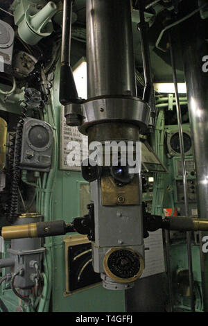 All'interno del sommergibile Growler presso la USS Intrepid Sea & Air Museum di New York City, Stati Uniti d'America Foto Stock