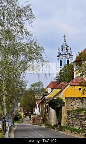 Durnstein villaggio nella valle di Wachau, Austria Foto Stock