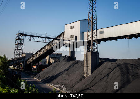 Miniera di carbone in Ucraina Foto Stock
