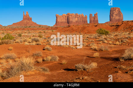 Vista in Monument Valley National Park, Arizona, Stati Uniti d'America Foto Stock