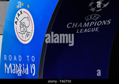 Durante la UEFA Champions League football match tra Juventus e AFC Ajax presso lo stadio Allianz il 16 aprile, 2019 a Torino, Italia. Foto Stock