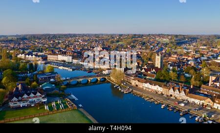 Henley on Thames Drone Shot Foto Stock