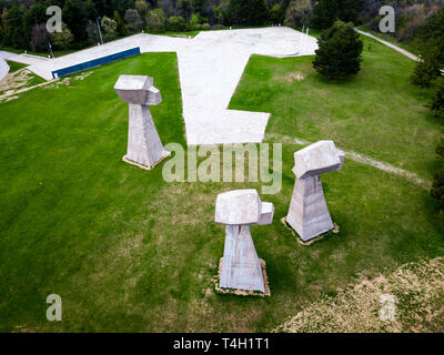 Parco Bubanj in Nis Serbia sud vista aerea Foto Stock