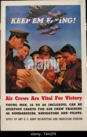 Vintage anni quaranta poster pubblicitario arte Foto Stock