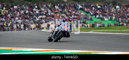 Valencia/Spagna - 11/17/2018 - #25 MAVERICK VINALES (SPA, Yamaha) durante le qualifiche per il GP di Valencia al Ricardo Tormo Foto Stock