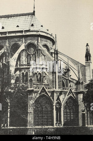 L abside - Notre Dame de Paris, circa 1900 Foto Stock