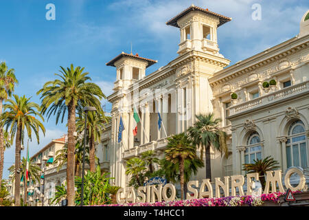 Casinò Municipale di San Remo in Liguria, Italia Foto Stock