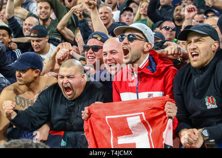Il 16 aprile 2019 Torino, Italia partite di Champions League 2018-2019: Juventus v Ajax sostenitori Foto Stock