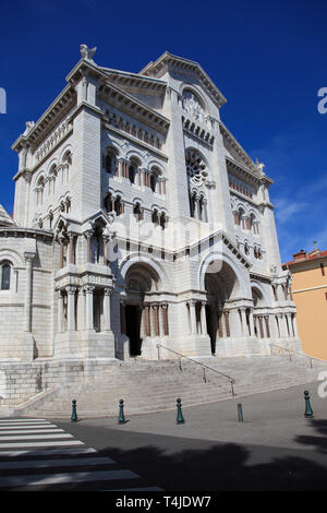 La Cattedrale di San Nicola, Cattedrale di Monaco, Monaco-Ville, Città Vecchia, Le Rocher (The Rock), Monaco, Cote d'Azur, Europa Foto Stock