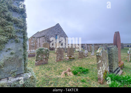 San Bonifacio Kirk, Papa Westray Foto Stock