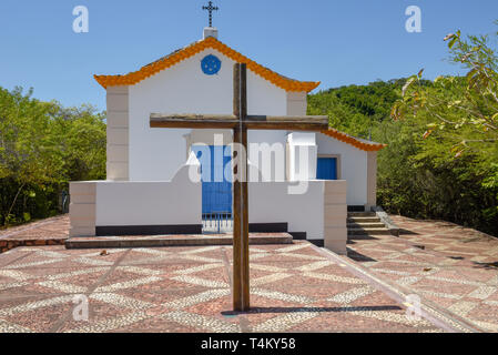 Cappella di Frades isola vicino a Salvador Bahia in Brasile Foto Stock