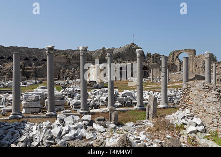 Teatro, lato, Provincia di Antalya, Turchia Foto Stock