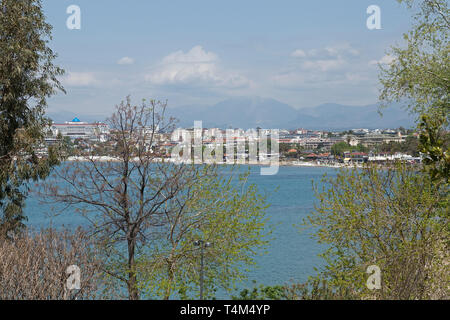 Vista di Manavgat da lato, Provincia di Antalya, Turchia Foto Stock