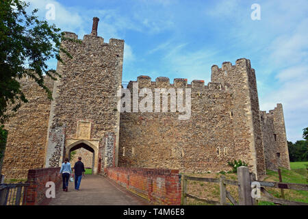 Il castello di Framlingham, Framlingham, Suffolk, Regno Unito Foto Stock