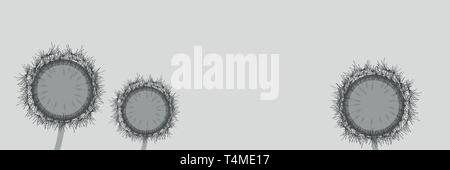 Panorama tre antracite-tarassaco colorati da jziprian Illustrazione Vettoriale