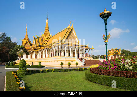 Il Palazzo Reale e il trono Hall, Phnom Penh, Cambogia, Asia sud-orientale, Asia Foto Stock
