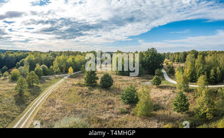 Vista aerea nella Deuringer Heide, una local area ricreativa vicino a Stadtbergen vicino ad Augusta in western boschi. Foto Stock