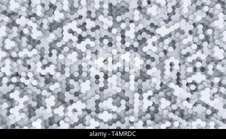 Sfondo astratto di forma esagonale forme poligonali 3D render image Foto Stock