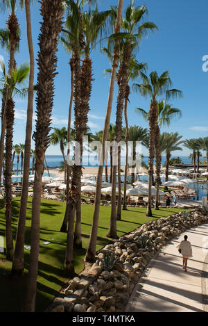 Zimmer mit Aussicht im Hilton Los Cabos, Baja California, Mexiko. / Camera con vista all'Hilton Los Cabos, Baja California, Messico. Foto Stock