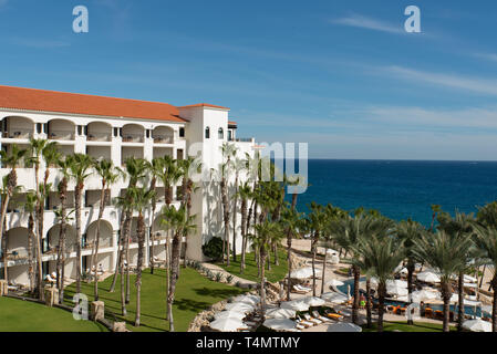 Zimmer mit Aussicht im Hilton Los Cabos, Baja California, Mexiko. / Camera con vista all'Hilton Los Cabos, Baja California, Messico. Foto Stock