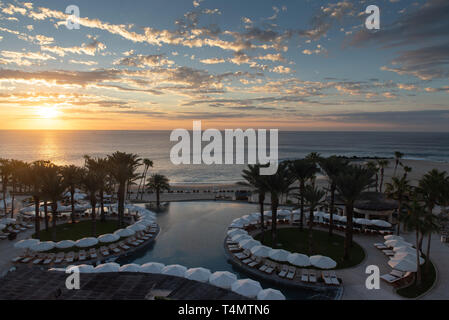 Zimmer mit Aussicht im Hilton Los Cabos, Baja California, Mexiko. / Camera con vista all'Hilton Los Cabos, Baja California, Messico. Foto Stock