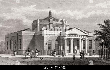 La Guildhall, Westminster, London, illustrazione di Th. H. Pastore, 1828 Foto Stock