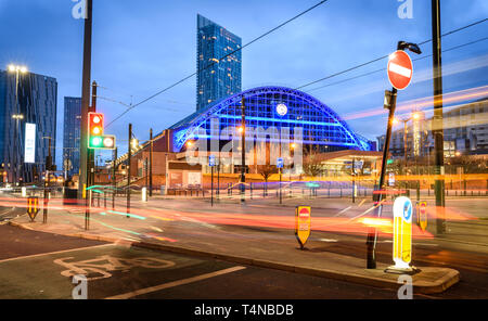 Manchester Central complesso è un centro conferenze ed esposizioni di convertiti dall'ex Manchester la stazione ferroviaria centrale di Manchester, Inghilterra Foto Stock