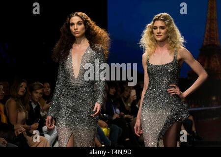 Glaudi designer vetrina a Los Angeles Fashion Week Powered by Arte cuori Moda marzo 22, 2019 al Majestic Downtown, 650 S. Spring Street,Los un Foto Stock